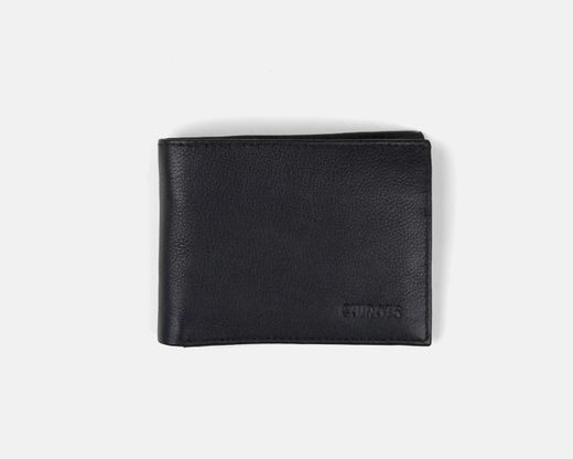 Carteira americana masculina de couro CUIROTS com moedas