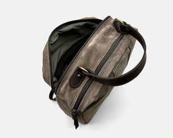 Mochila CUIROTS Bi em couro dividido e veludo cotelê