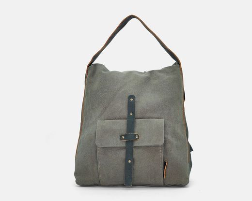 Mochila CUIROTS  Mist de lona y piel