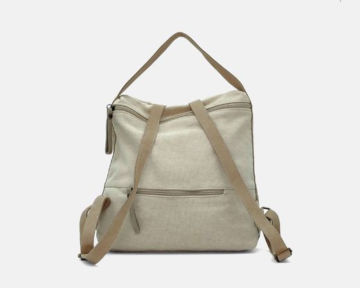 Mochila CUIROTS Mist de lona y piel