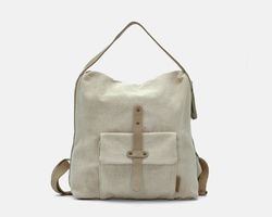 Mochila CUIROTS Mist de lona y piel