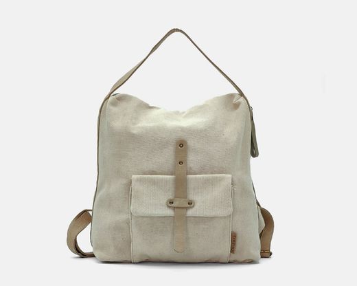 Mochila CUIROTS Mist de lona y piel