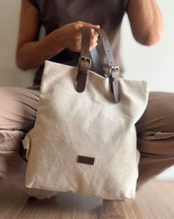 Sac à dos d'été CUIROTS en coton effet délavé