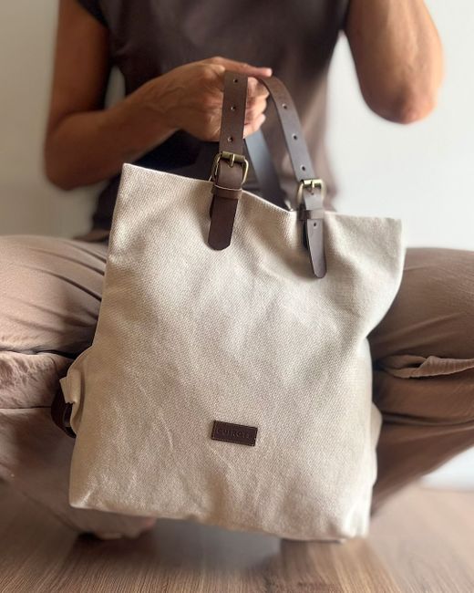 Sac à dos d'été CUIROTS en coton effet délavé