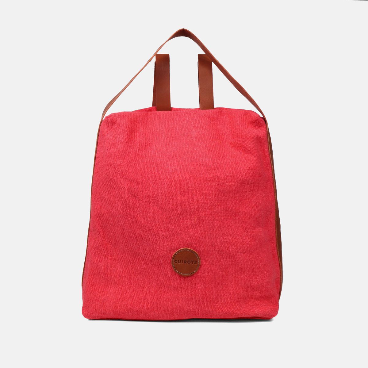 Mochila de lino antirrobo CUIROTS Louise Blanco roto