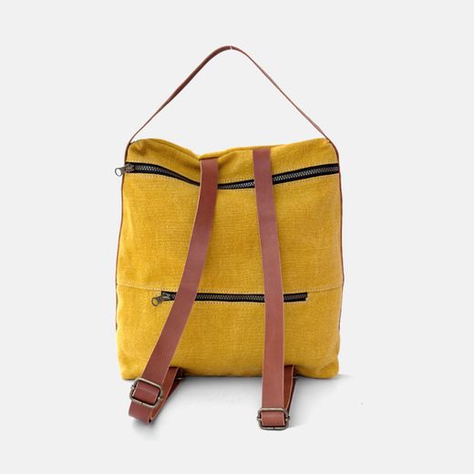 Sac à dos antivol en lin Louise de CUIROTS