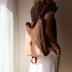 Mochila de lino antirrobo CUIROTS Louise