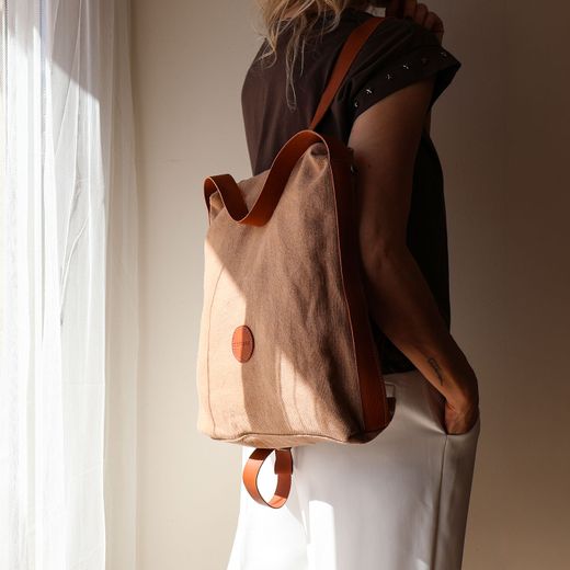 Mochila de lino antirrobo CUIROTS Louise