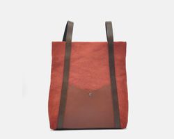 Mochila de lona y piel CUIROTS Canvas