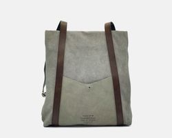 Mochila de lona y piel CUIROTS Canvas