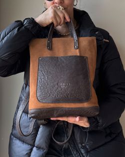 Mochila pequena de camurça CUIROTS Trend