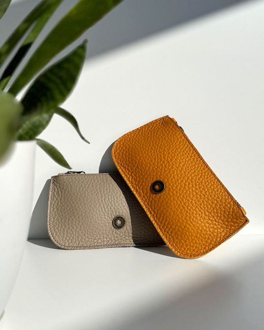 Carteira média de couro CUIROTS Seta