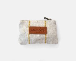 MINIOTS petit portefeuille à rayures jaunes