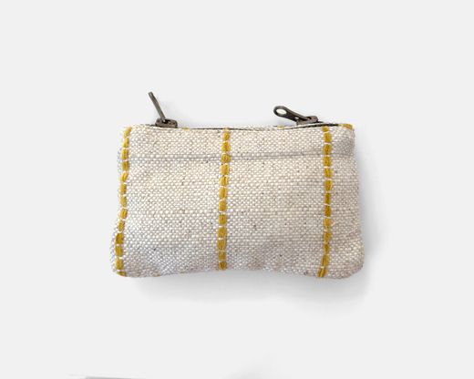 MINIOTS petit portefeuille à rayures jaunes