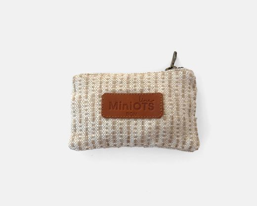 Bolsa pequena listrada bege MINIOTS
