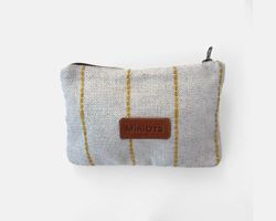 Grande bolsa de higiene pessoal listrada amarela MINIOTS