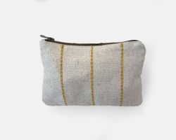 Grande bolsa de higiene pessoal listrada amarela MINIOTS