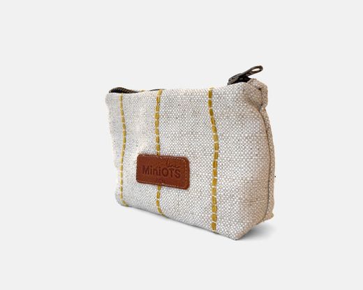 Bolsa de higiene MINIOTS média com listras amarelas