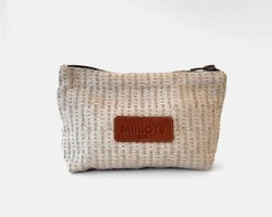 Trousse de toilette MINIOTS moyenne rayée beige