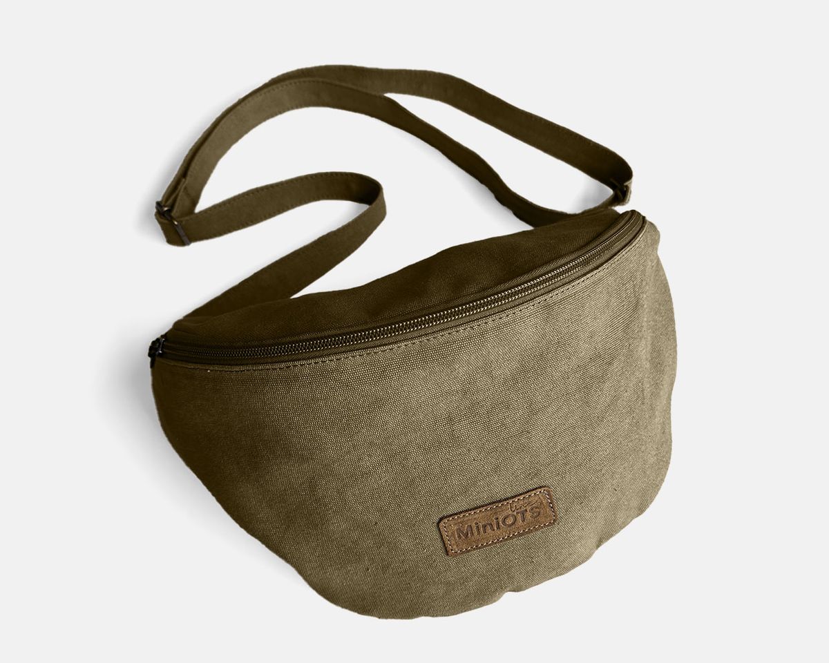 Riñonera bandolera MINIOTS MiniCanva cuero