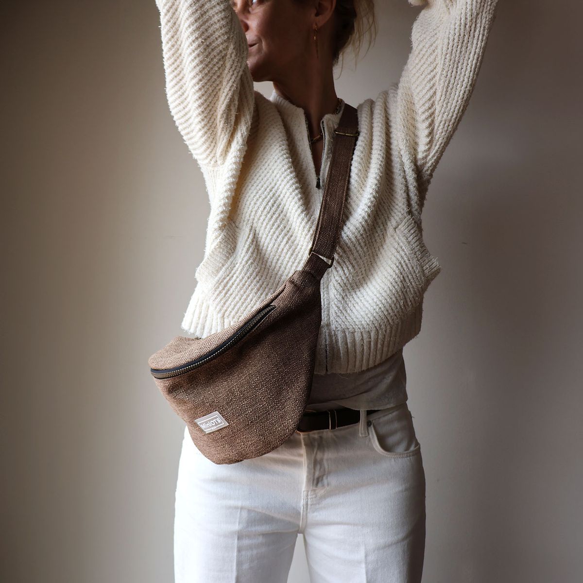 Riñonera grande MINIOTS MiniYute Beige