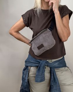 Petit sac banane en velours côtelé MINIOTS