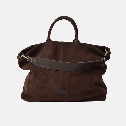 Bolso de mano grande Zoe de serraje