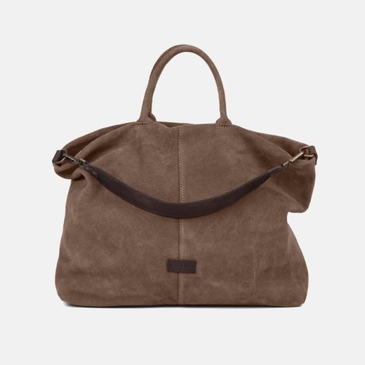 Bolso de mano grande Zoe de serraje