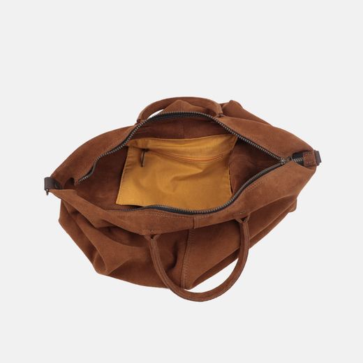 Bolso de mano grande Zoe de serraje