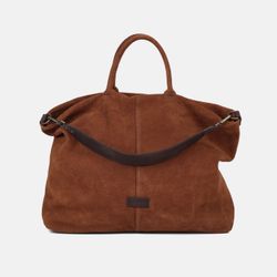 Bolso de mano grande Zoe de serraje